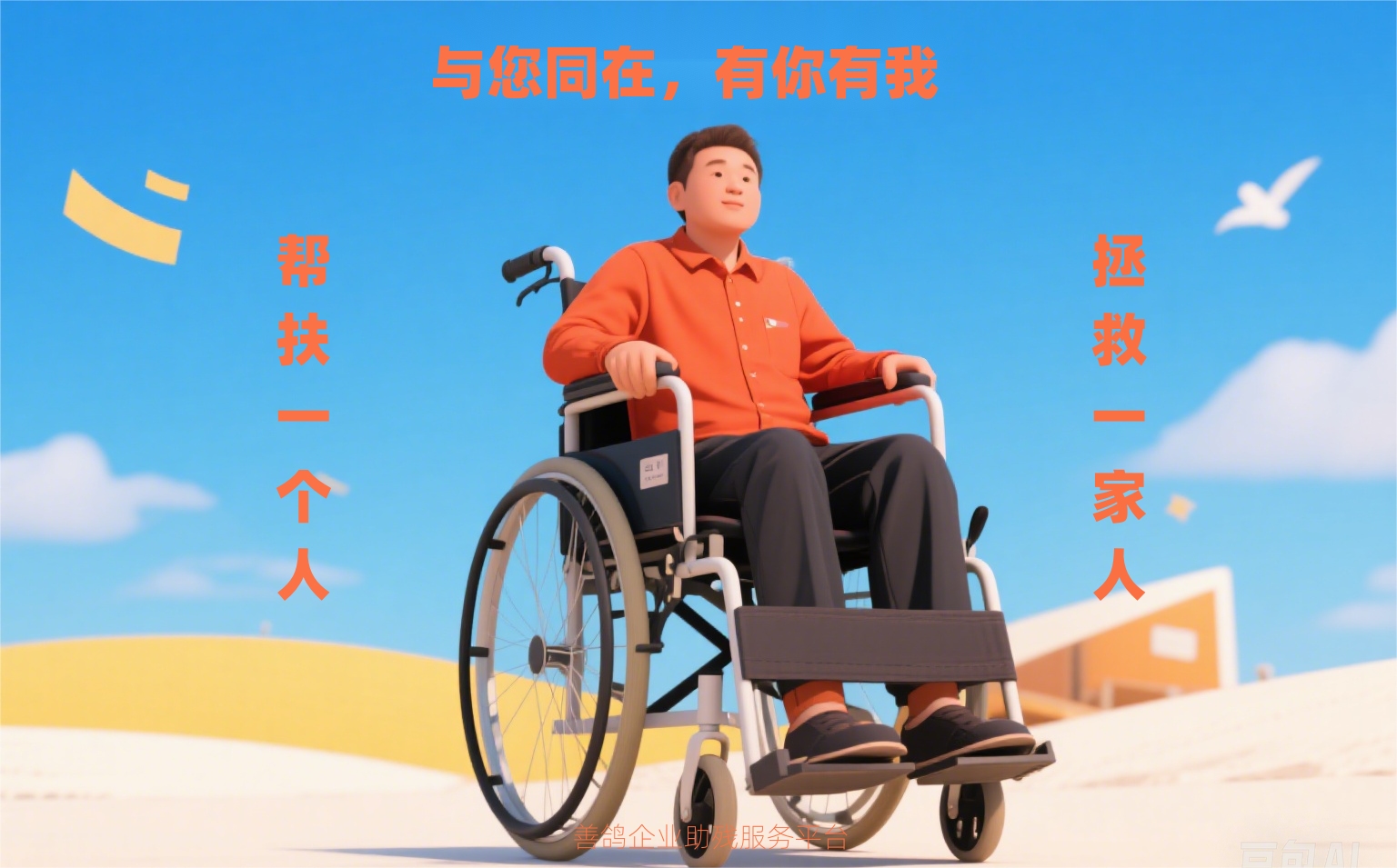 善鸽助残标语.png
